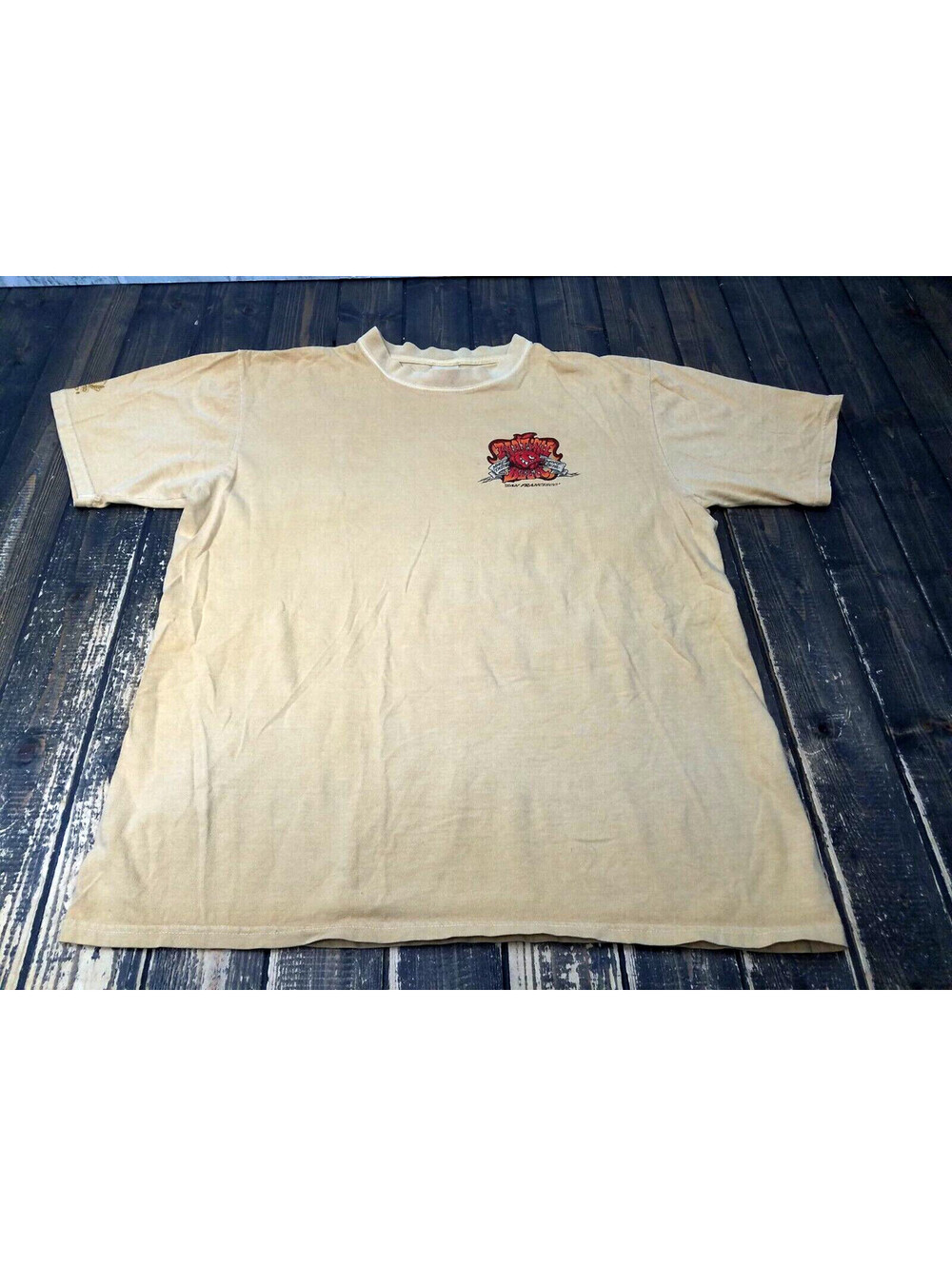 Crazy Shirts BAD TFISH BEER San Francisco Shirt Men's Size L Tan